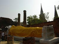 ワット・ヤイ・チャイ・モンコン(WAT YAI CHAI MONGKON)の寝ころぶ仏陀　撮影場所：アユタヤ、タイ