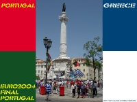ロッシオ広場のドン・ペドロ4世もギリシアに占領されかけ　撮影場所：リスボン(ROSSIO)、ポルトガル(PORTUGAL)